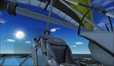 aircreation trike ultralight pilot and passenger camera view