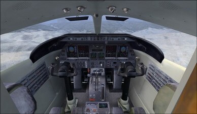 Bombardier Lear 45 Cockpit Overview Camera View