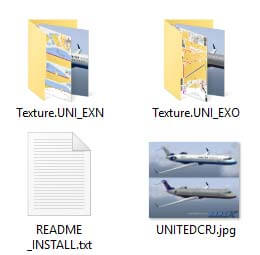 Folder Contents of the Addon CRJ-700 Textures