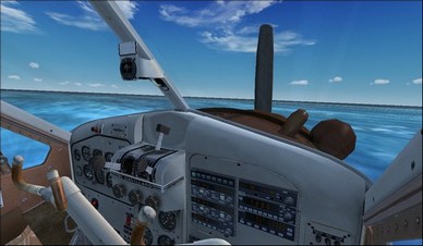 de Havilland Beaver DHC2 Cockpit Dashboard Camera View
