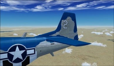 North American P-51D Tail Section Left Camera View